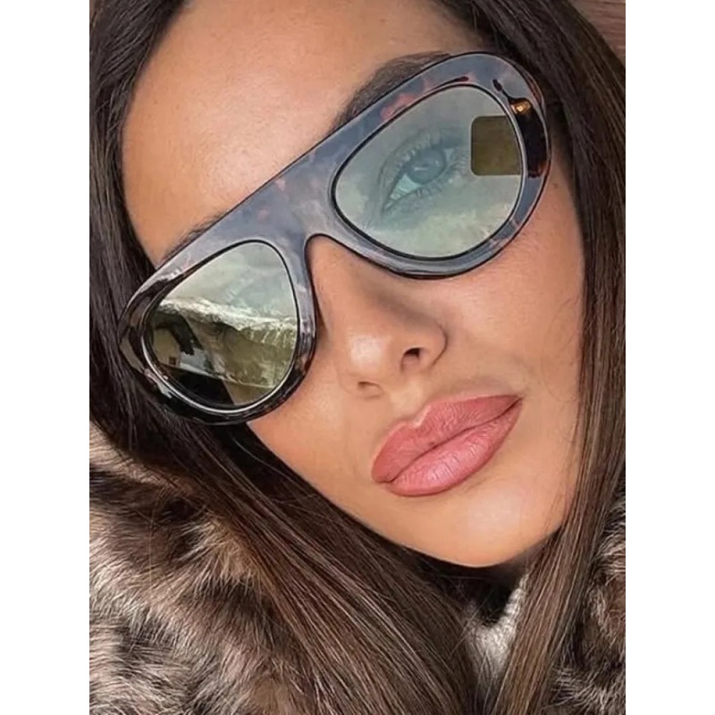Men'S Fashion Old Money - Y2K Retro Round Sunglasses Trendy Leopard