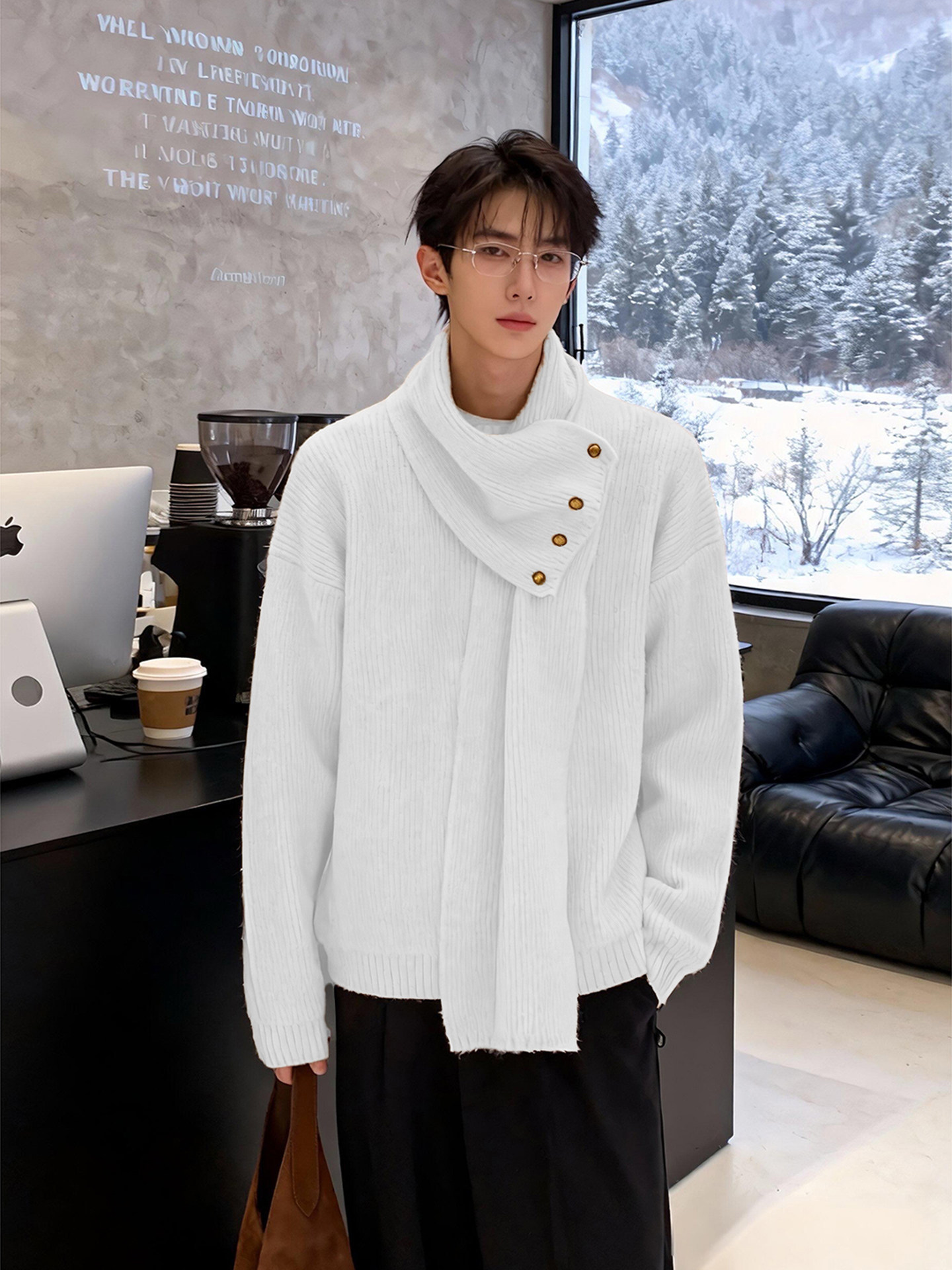 Men'S Fashion For Hot Weather - Fur Collar Pullovers Blancos Mens Sleeveless