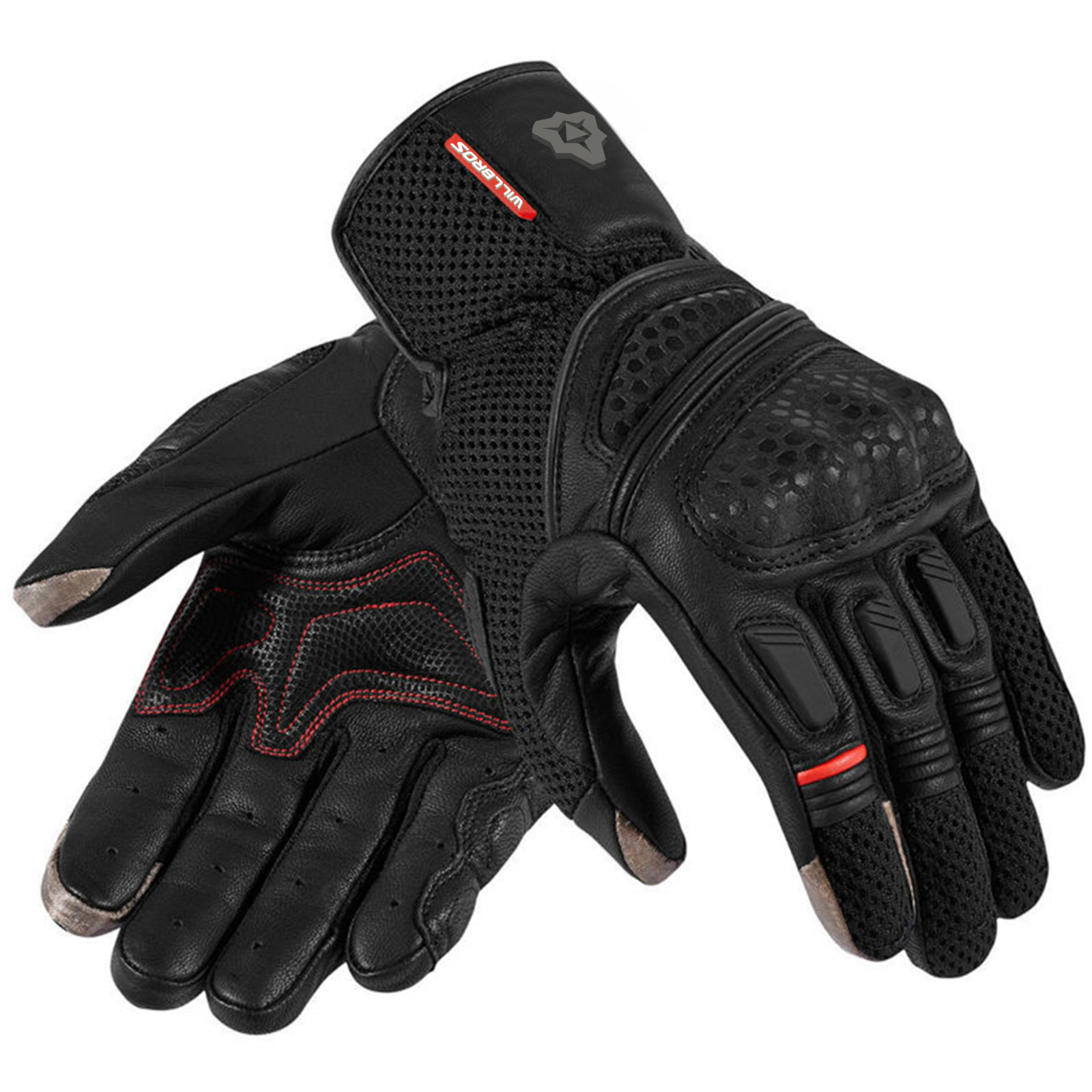 Men'S Fashion Gloves - Motorcycle Leather Gloves Black Touch Screen