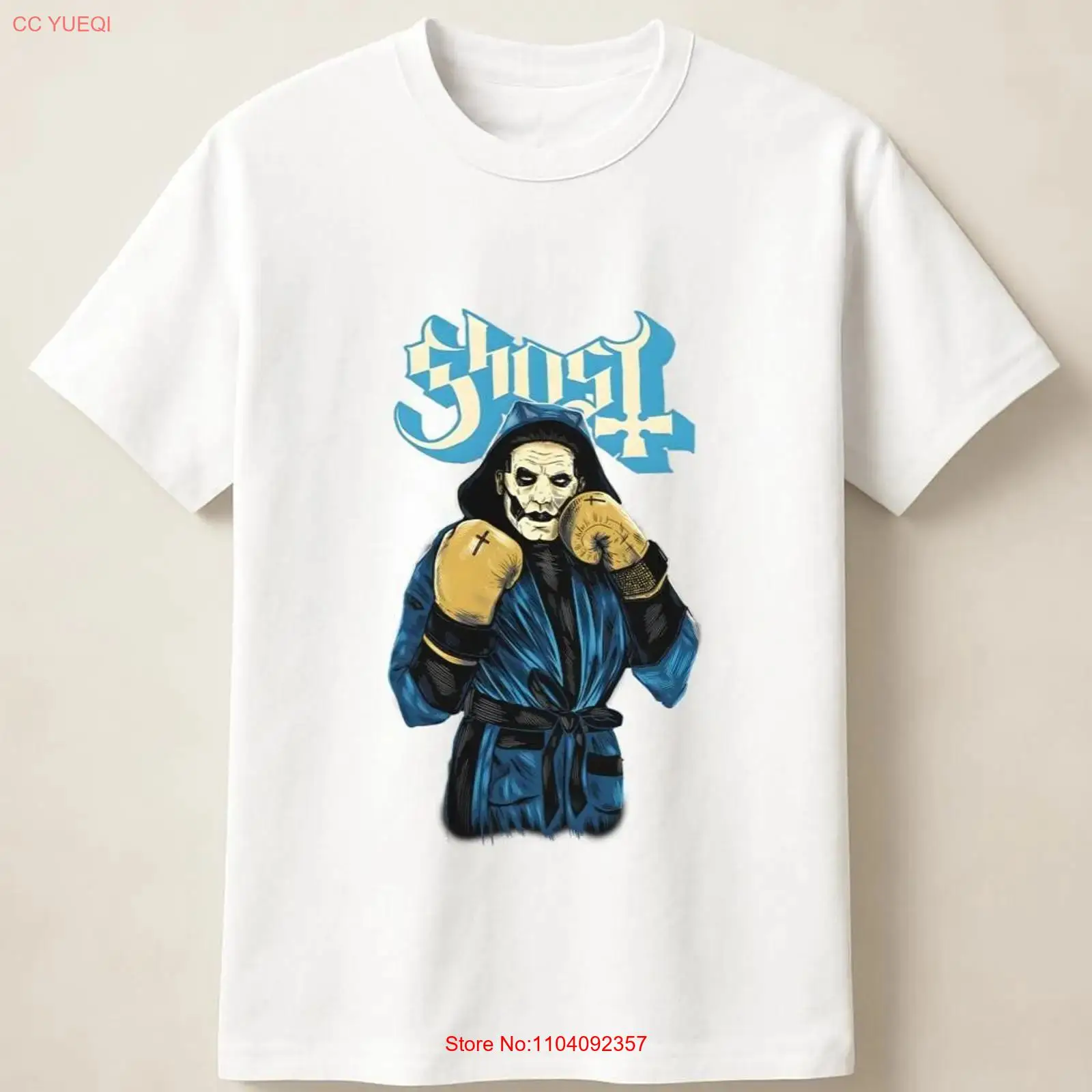 Men'S Fashion Gloves - Ghost Band Boxing Character With Blue