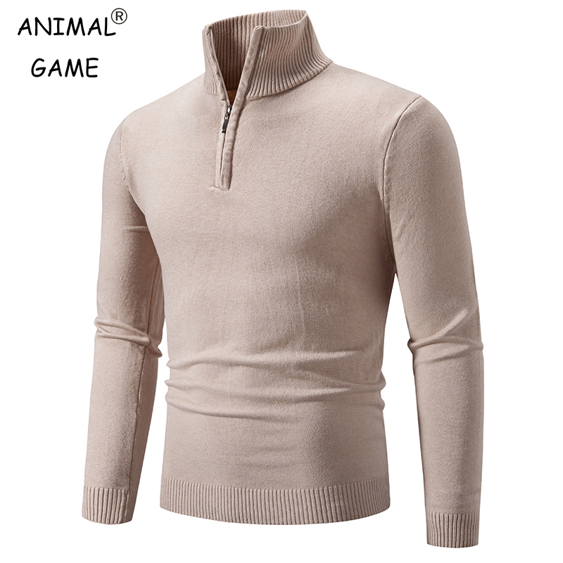 Turtleneck Sweater Men - New Men's Sweater Half Zipper Pullovers