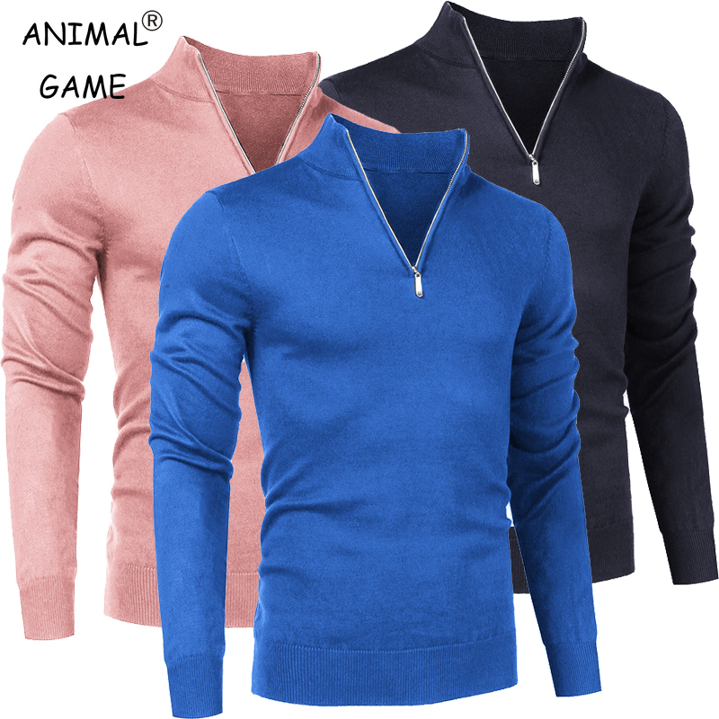 Turtleneck Sweater Men - Autumn Mens Turtlenecks Streetwear Long Sleeved