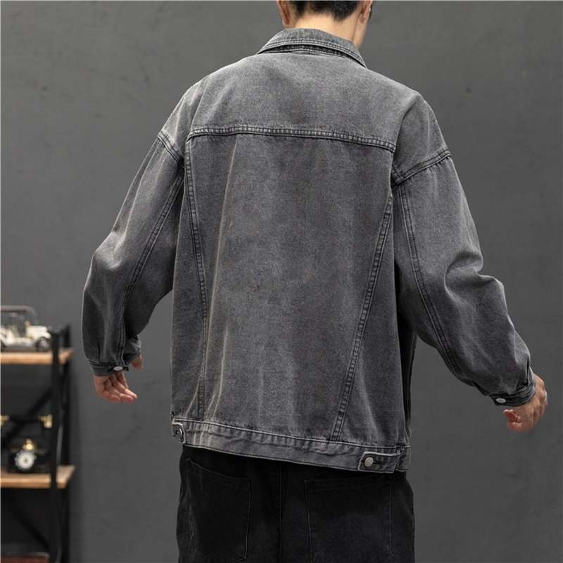 New Denim Jacket Men Vintage J - Mens Fashion Bomber Jacket บทวิจารณ์และราคา