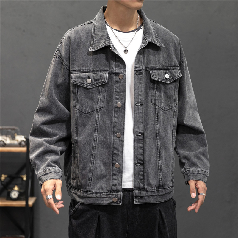 New Denim Jacket Men Vintage J - Mens Fashion Bomber Jacket บทวิจารณ์และราคา