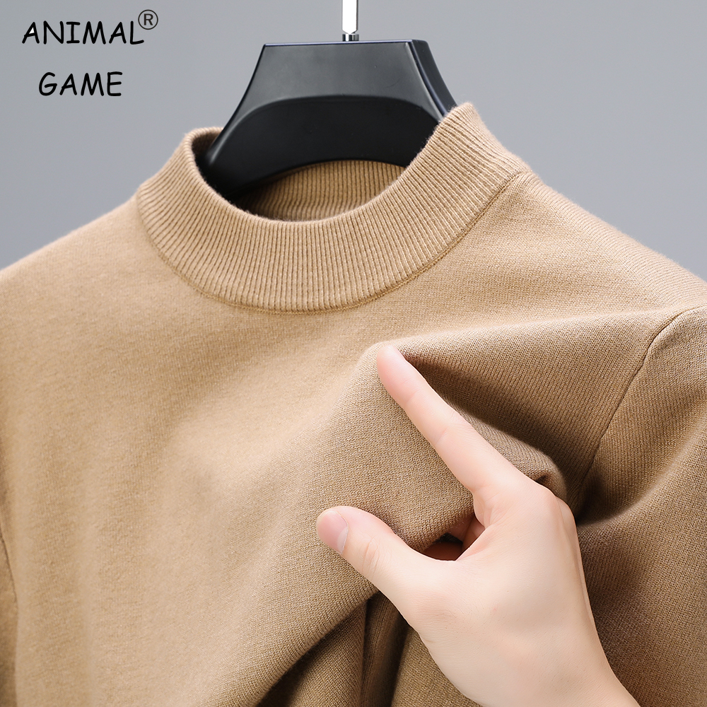 Half Turtleneck Knitwear Sweat - Turtleneck Sweater Men บทวิจารณ์และราคา
