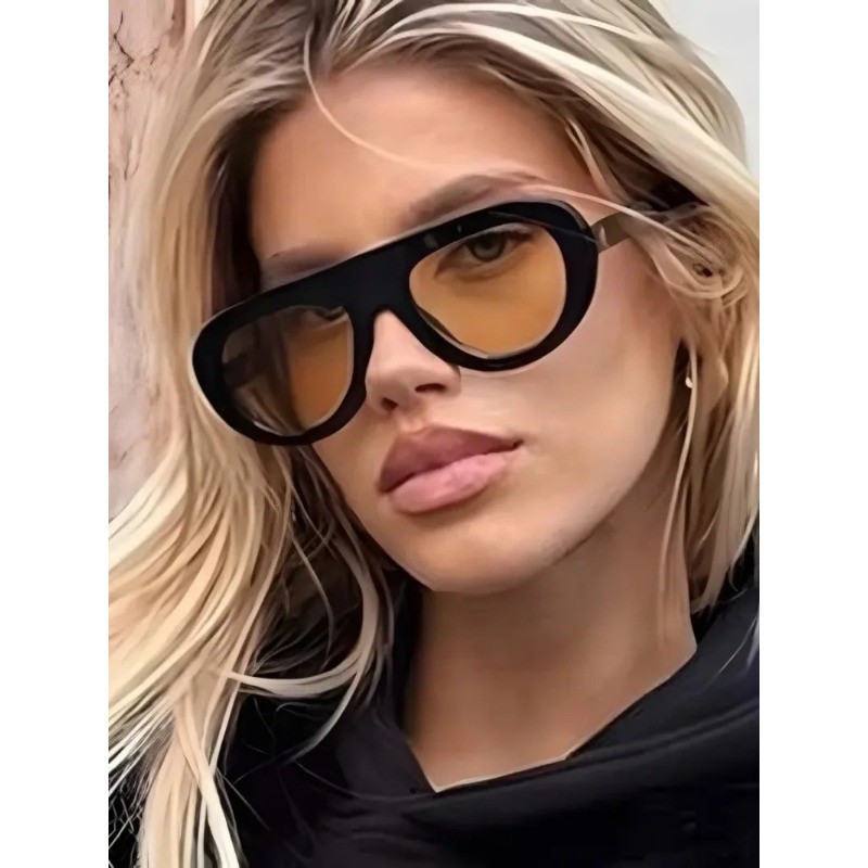 Y2K Retro Round Sunglasses Tre - Men'S Fashion Old Money บทวิจารณ์และราคา
