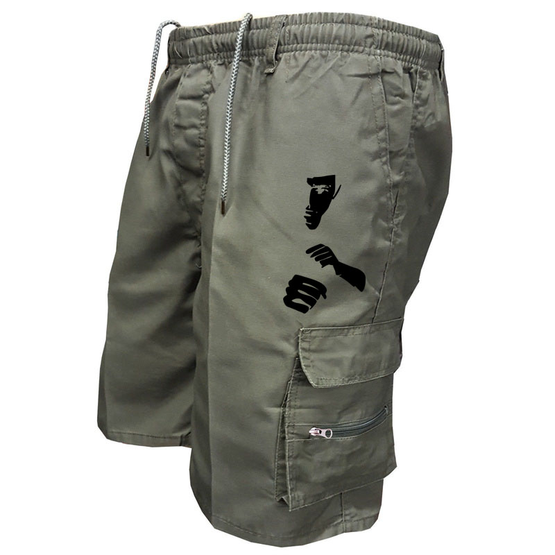 Fashion Print Workwear Shorts  - Mens Fashion Cargo Pants บทวิจารณ์และราคา