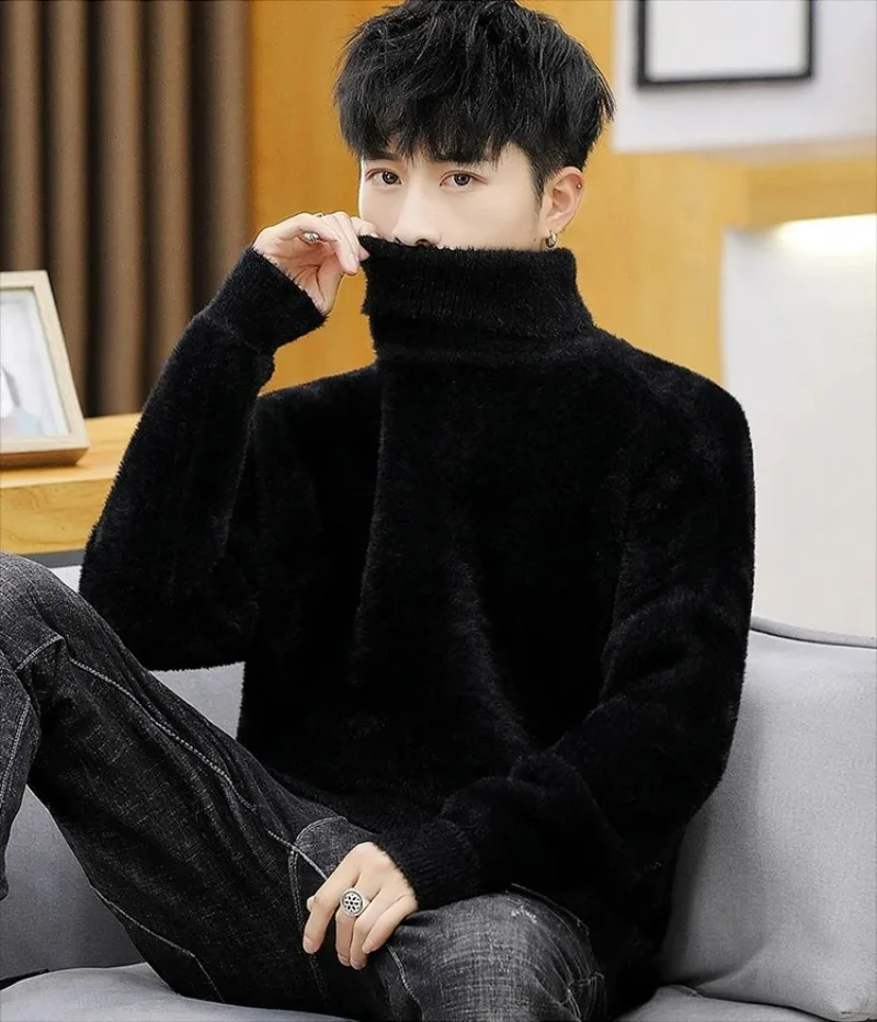 White Pullover Turtleneck Men  - Turtleneck Sweater Men บทวิจารณ์และราคา