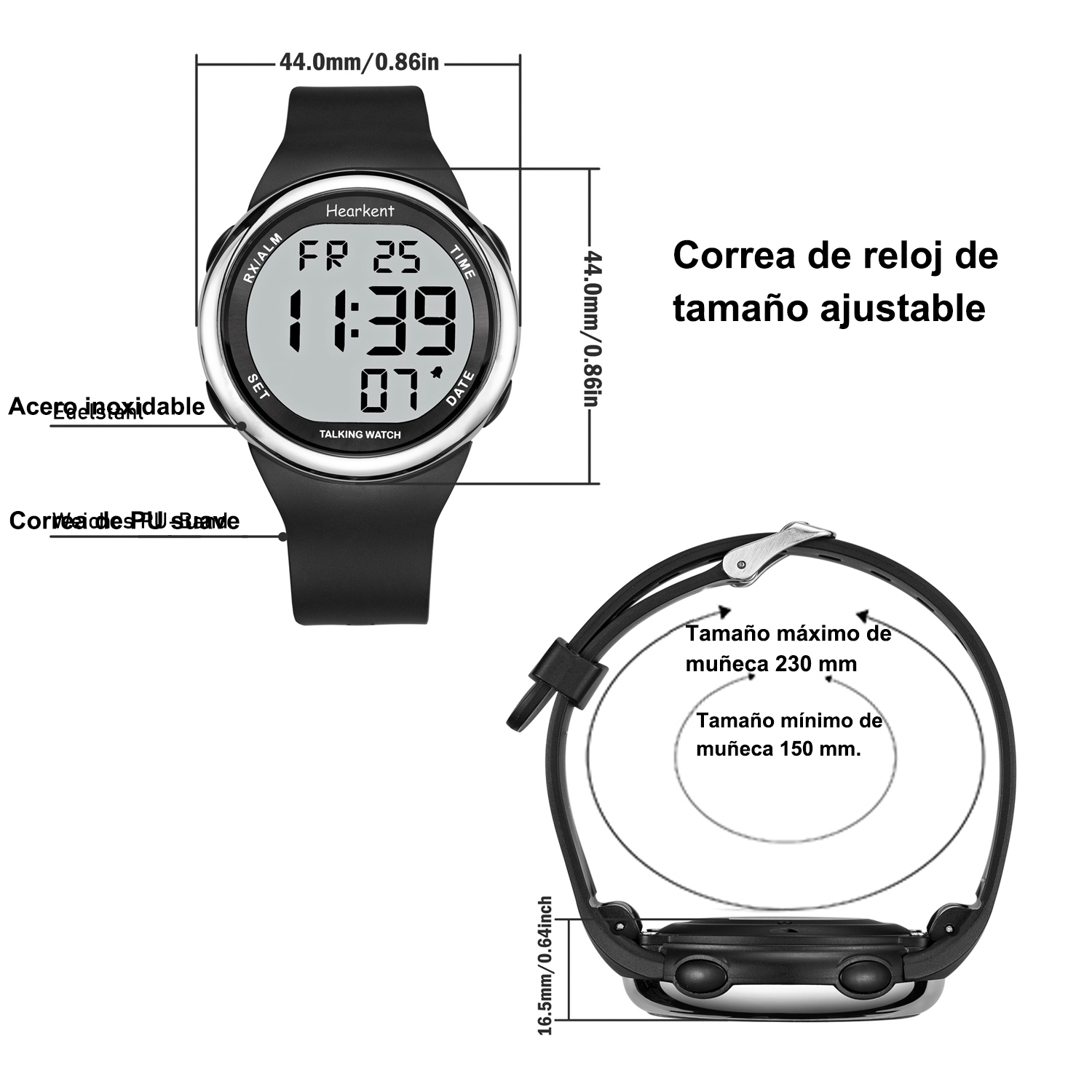 Hearkent Spanish Talking Watch - Men'S Fashion For 60 Year Old บทวิจารณ์และราคา
