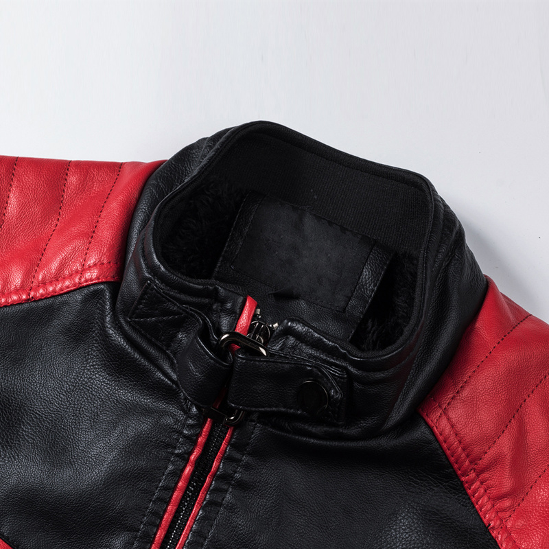 Men Motorcycle Leather Jacket  - Mens Fashion Bomber Jacket บทวิจารณ์และราคา