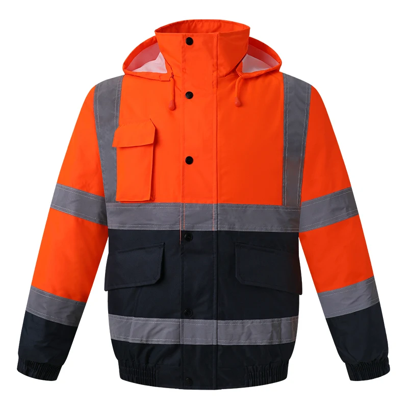 High Visibility Reflective  Ja - Mens Fashion Bomber Jacket บทวิจารณ์และราคา