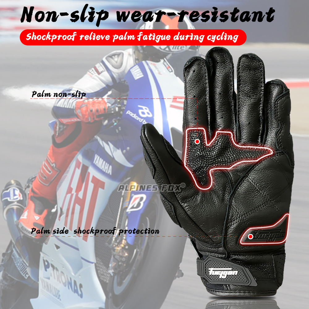 AFS 6 Motorcycle Leather Glove - Men'S Fashion Gloves บทวิจารณ์และราคา
