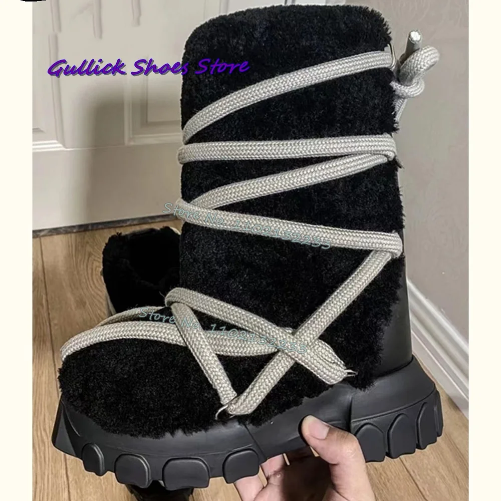 Women Black Plush Thick Sole S - Mens Fashion Dress Shoes บทวิจารณ์และราคา