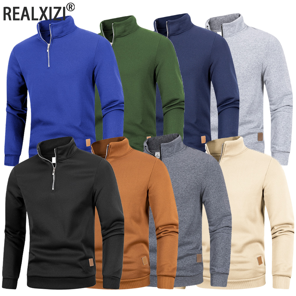 Autumn Men's Half Zipper Stand - Turtleneck Sweater Men บทวิจารณ์และราคา