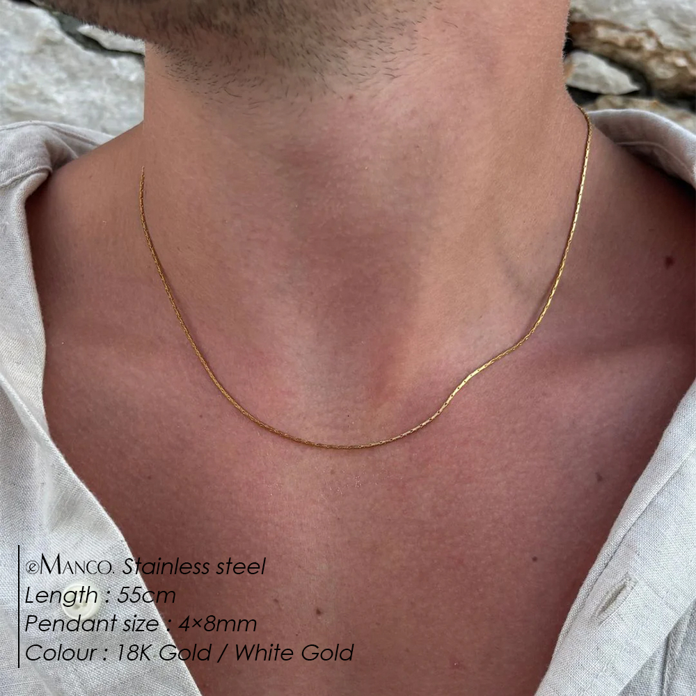 eManco New Wire Chain Necklace - Men'S Fashion For 60 Year Old บทวิจารณ์และราคา