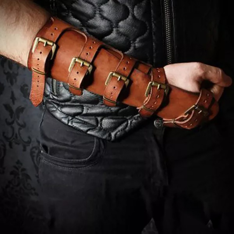 Medieval Viking Wristband Gaun - Men'S Fashion Gloves บทวิจารณ์และราคา