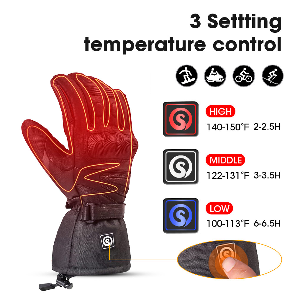 Snow Deer Winter Electric Heat - Men'S Fashion Gloves บทวิจารณ์และราคา