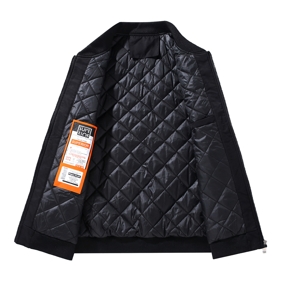 Thick Baseball Jacket Men Wint - Mens Fashion Bomber Jacket บทวิจารณ์และราคา