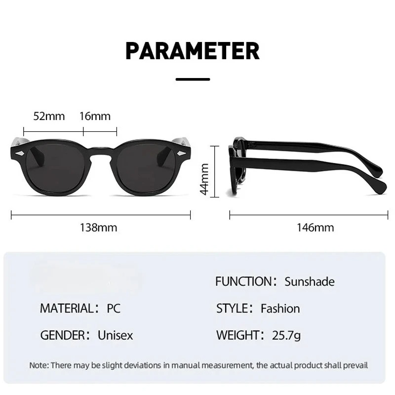 Vintage Round Sunglasses Women - Men'S Fashion Old Money บทวิจารณ์และราคา