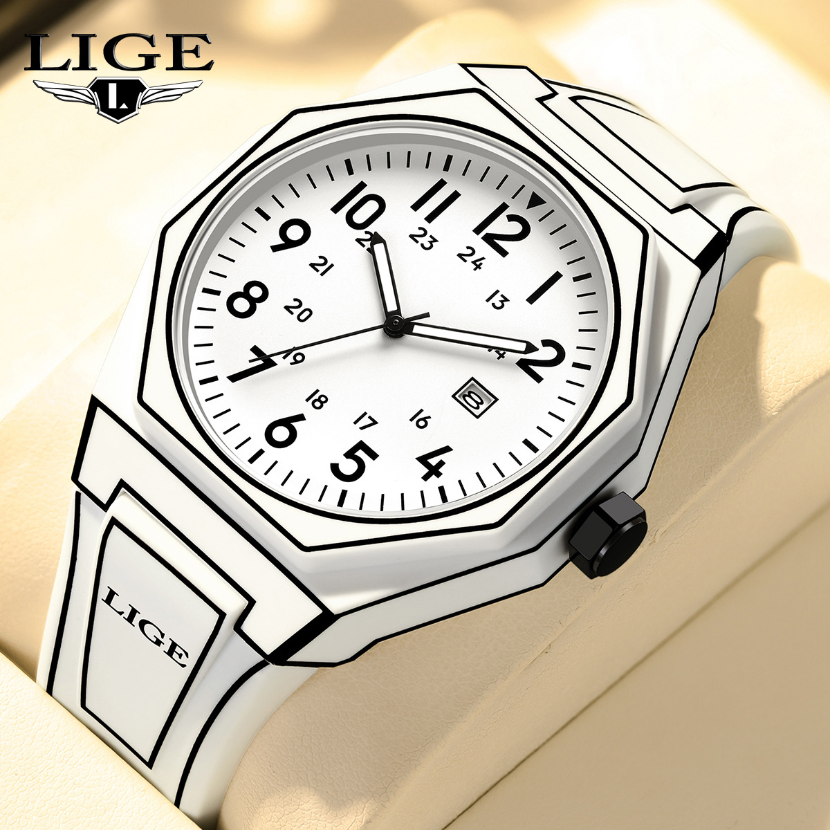 LIGE New Men Watch Military Me - Men'S Fashion Box บทวิจารณ์และราคา