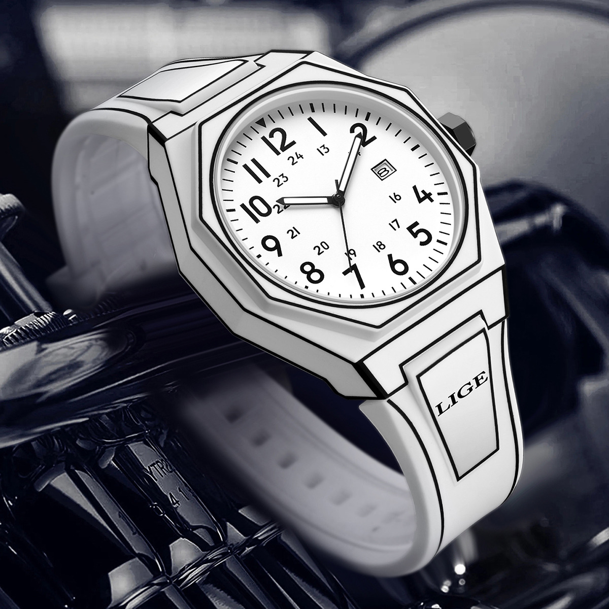 LIGE New Men Watch Military Me - Men'S Fashion Box บทวิจารณ์และราคา
