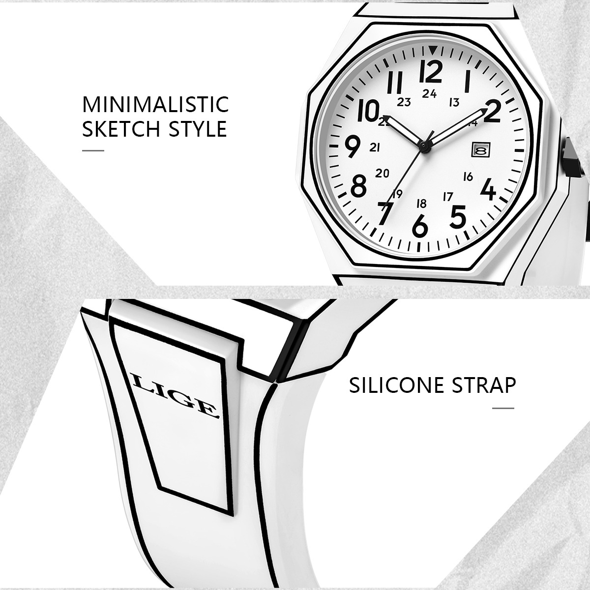 LIGE New Men Watch Military Me - Men'S Fashion Box บทวิจารณ์และราคา