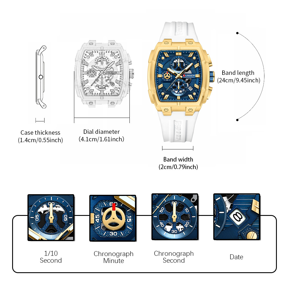 CURREN Luxury Vintage Watch fo - Men'S Fashion Old Money บทวิจารณ์และราคา