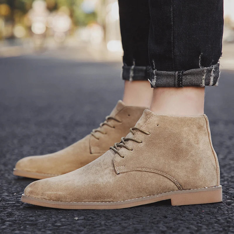 Fashion Khaki Chelsea Boots Me - Mens Fashion Dress Shoes บทวิจารณ์และราคา