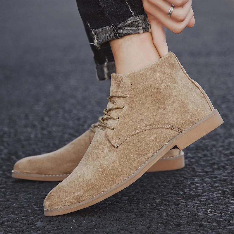 Fashion Khaki Chelsea Boots Me - Mens Fashion Dress Shoes บทวิจารณ์และราคา