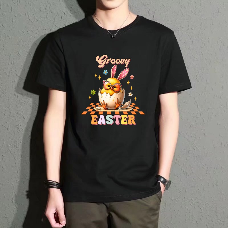 Men's Black Round-Neck Short-S - Men'S Fashion Easter บทวิจารณ์และราคา