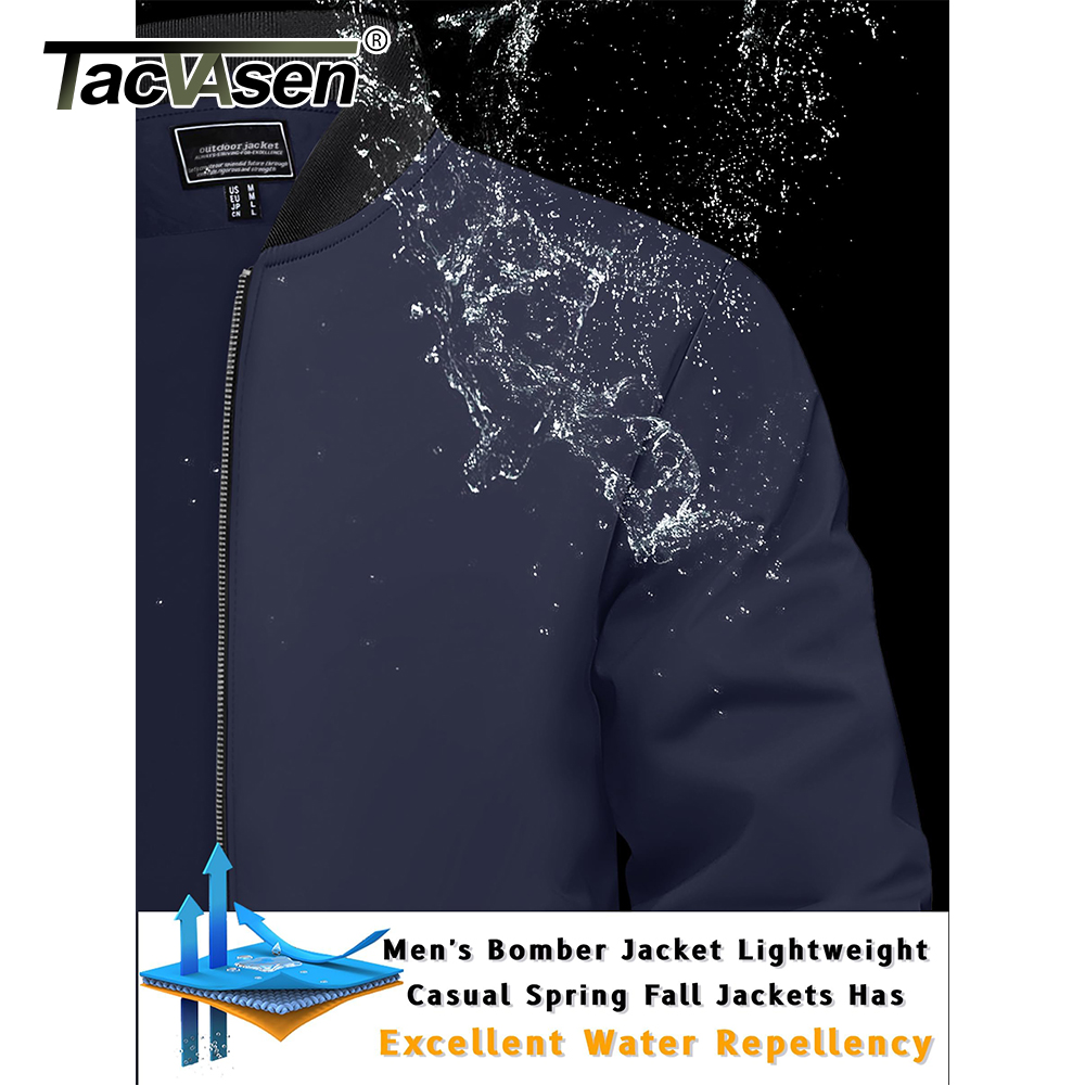 TACVASEN Men's Varsity Jacket  - Mens Fashion Bomber Jacket บทวิจารณ์และราคา