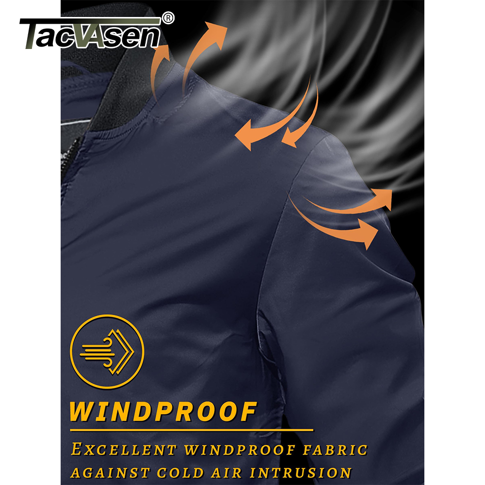 TACVASEN Men's Varsity Jacket  - Mens Fashion Bomber Jacket บทวิจารณ์และราคา
