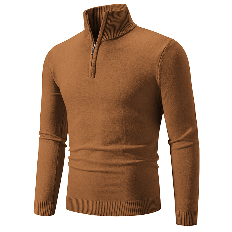 New Men's Sweater Half Zipper  - Turtleneck Sweater Men บทวิจารณ์และราคา