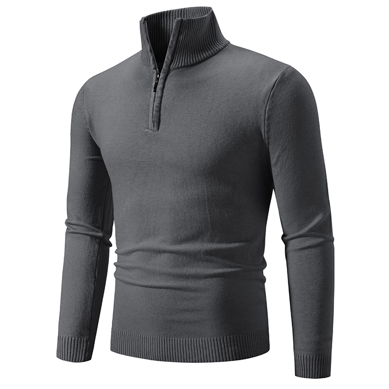 New Men's Sweater Half Zipper  - Turtleneck Sweater Men บทวิจารณ์และราคา