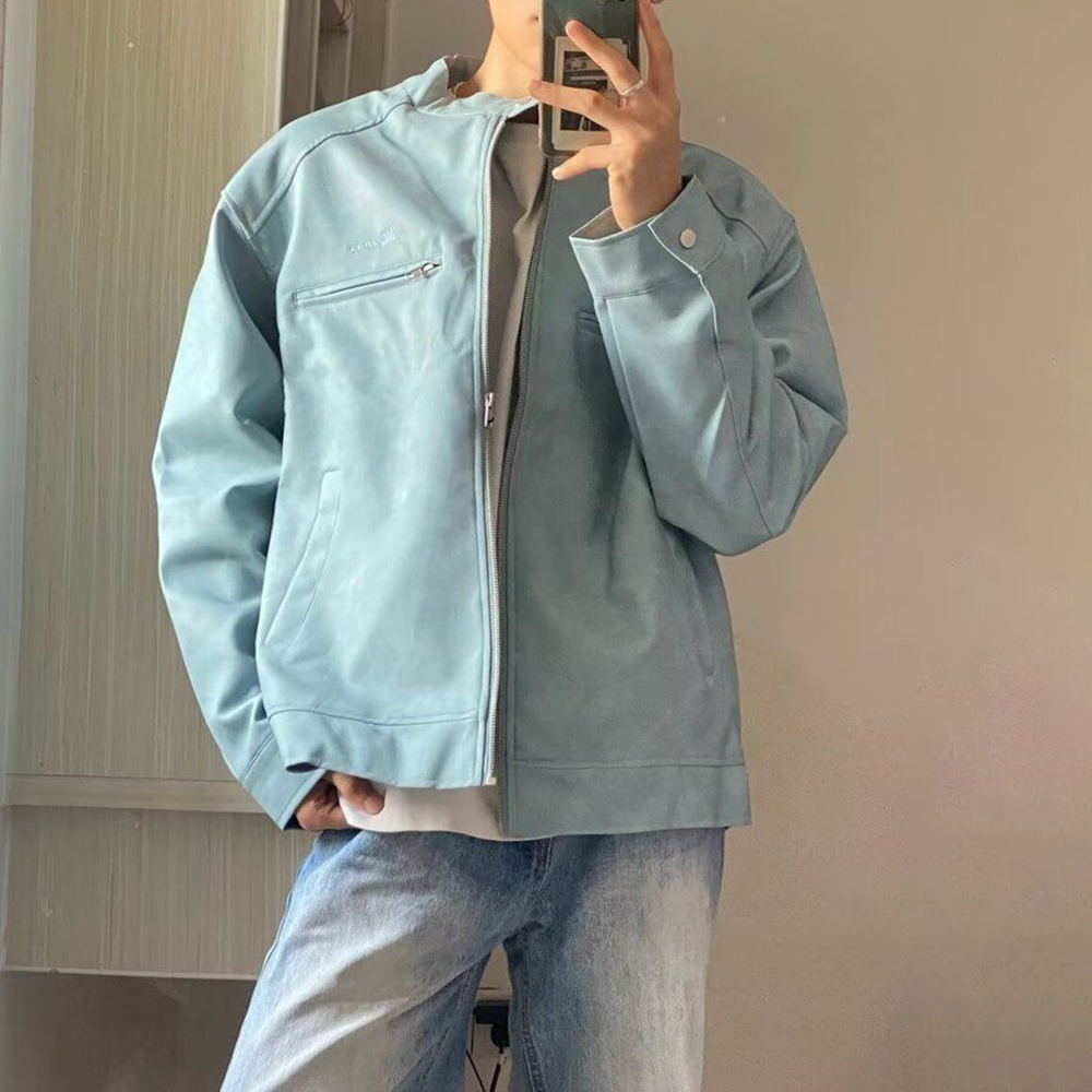 Mens Pu Leather Jacket Motorcy - Mens Fashion Bomber Jacket บทวิจารณ์และราคา