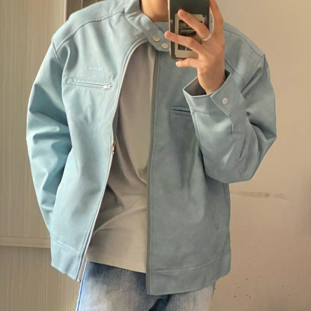 Mens Pu Leather Jacket Motorcy - Mens Fashion Bomber Jacket บทวิจารณ์และราคา