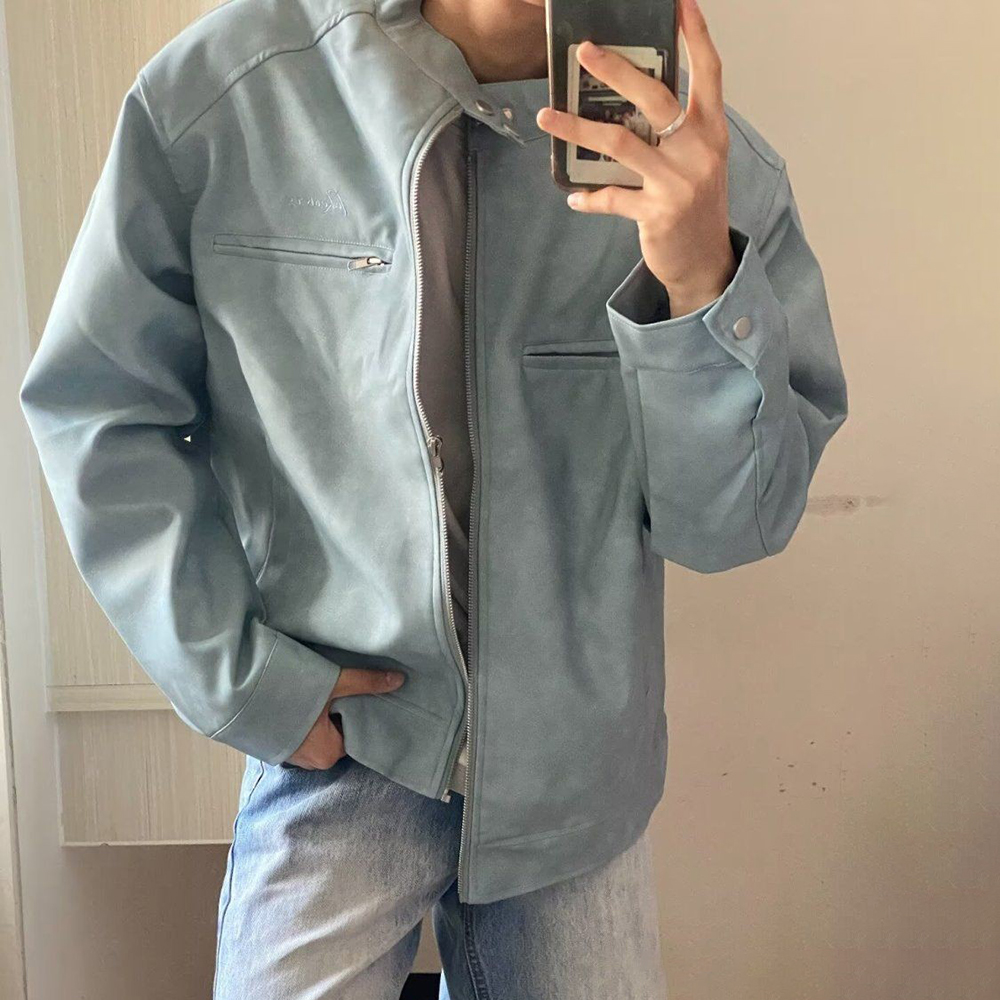 Mens Pu Leather Jacket Motorcy - Mens Fashion Bomber Jacket บทวิจารณ์และราคา