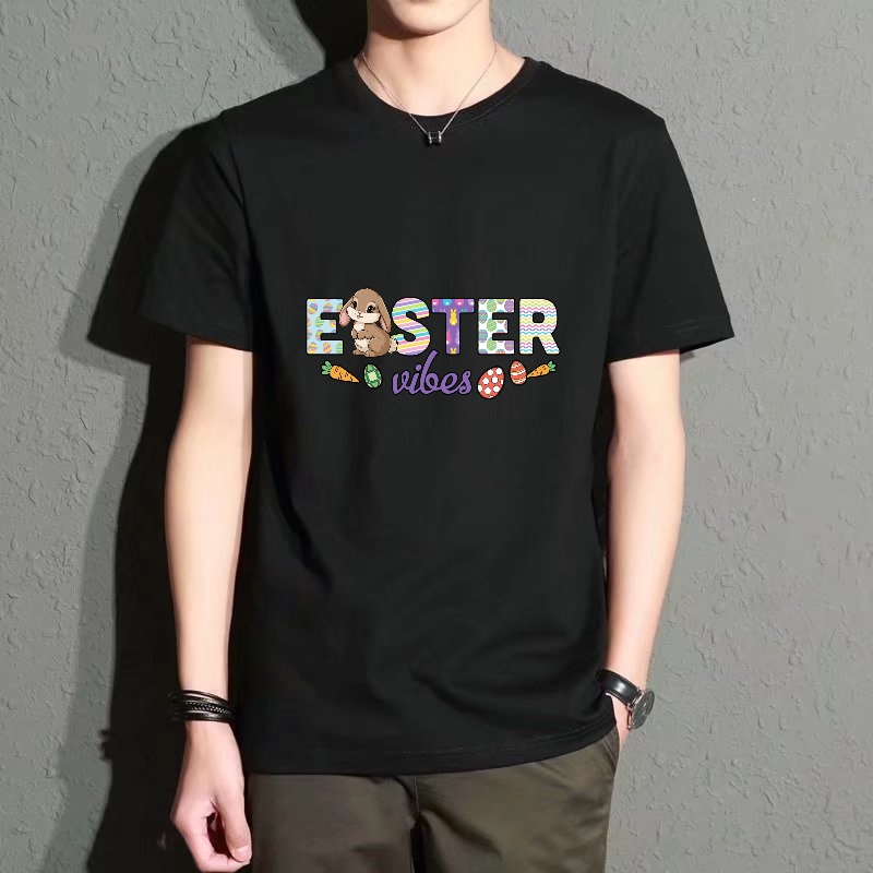 Men's Black Round-Neck Short-S - Men'S Fashion Easter บทวิจารณ์และราคา