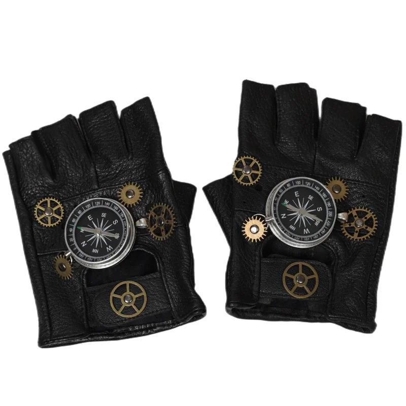 Steampunk PU Leather Fingerles - Men'S Fashion Gloves บทวิจารณ์และราคา