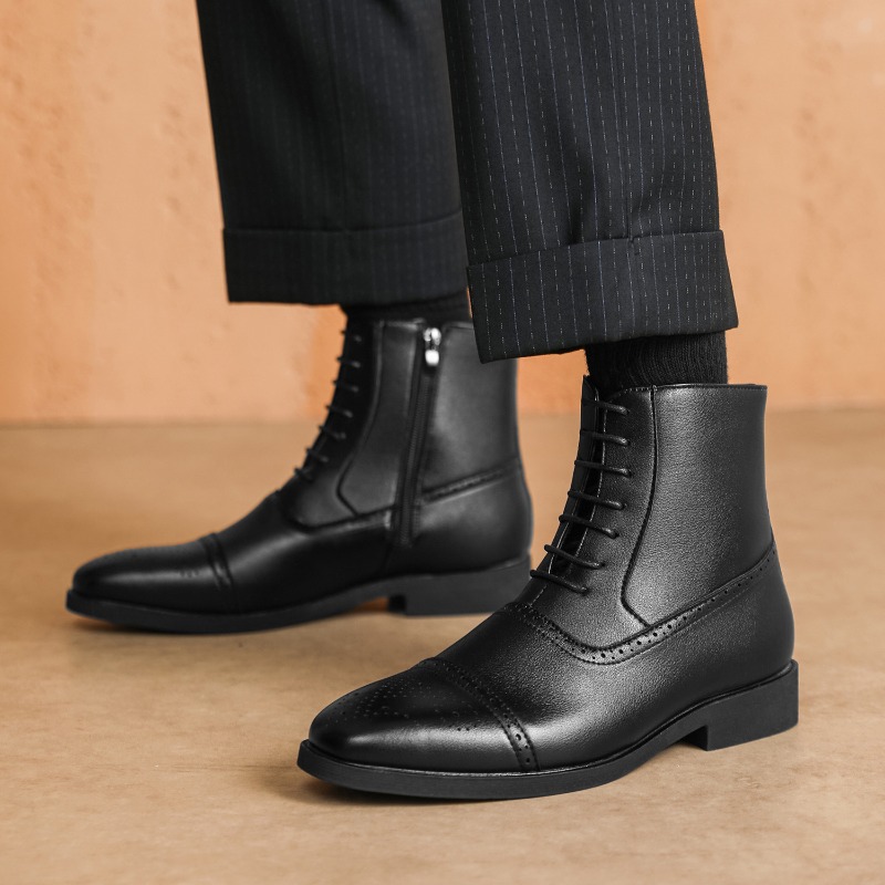 Luxury Men's Boots New High-to - Mens Fashion Dress Shoes บทวิจารณ์และราคา