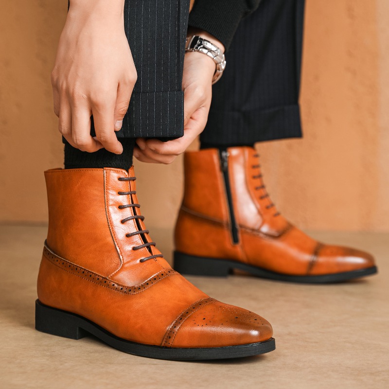Luxury Men's Boots New High-to - Mens Fashion Dress Shoes บทวิจารณ์และราคา