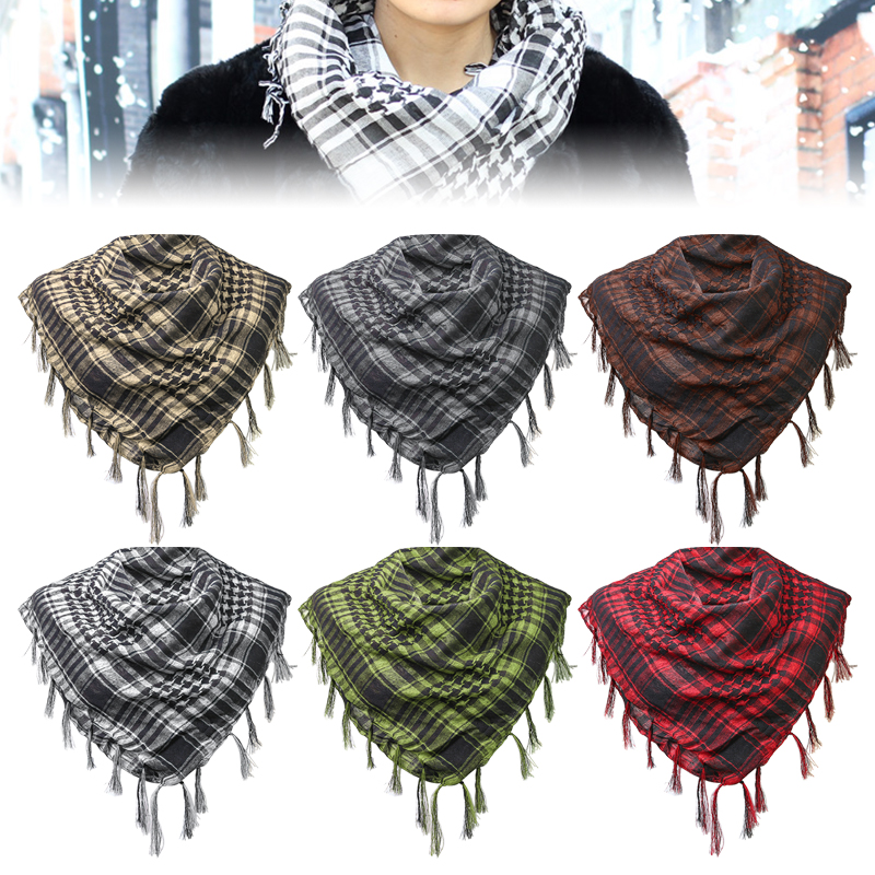 Houndstooth Scarf Plaid Hijab  - Men'S Fashion Gloves บทวิจารณ์และราคา