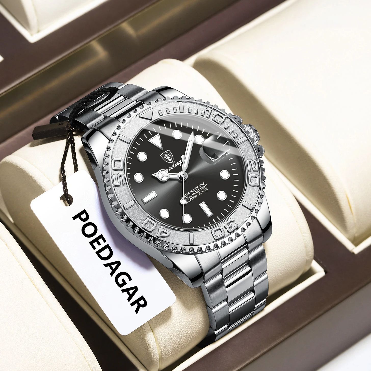 POEDAGAR Trendy Sport Man Watc - Men'S Fashion Box บทวิจารณ์และราคา