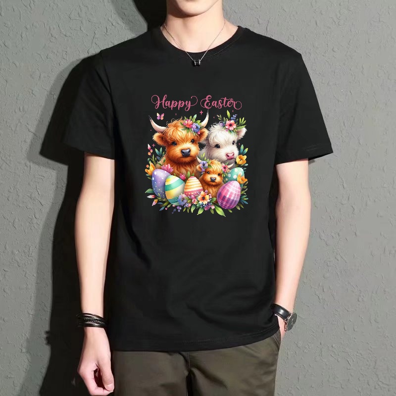 Men's Black Round-Neck Short-S - Men'S Fashion Easter บทวิจารณ์และราคา