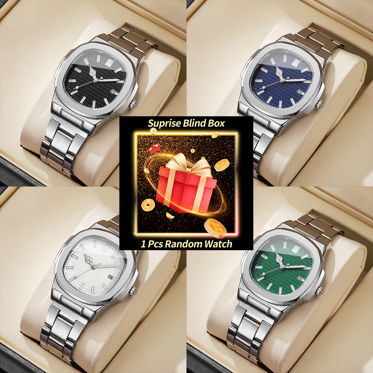 1PC Surprise Watch Mystery Box - Men'S Fashion Box บทวิจารณ์และราคา