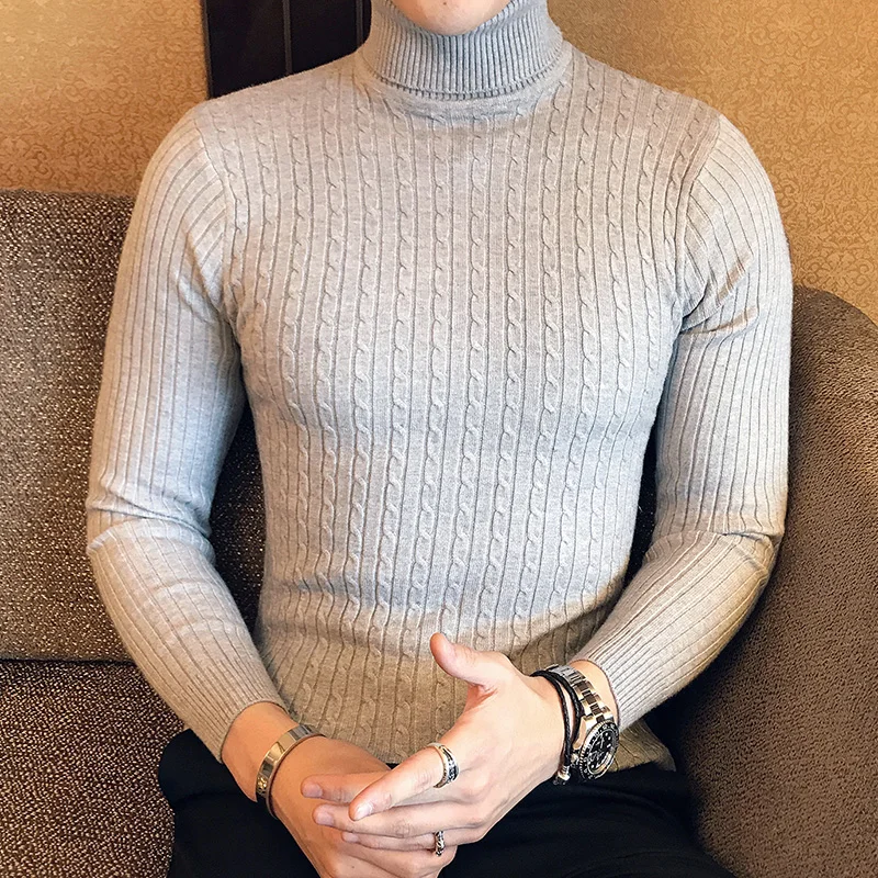 2025 Korean Slim Solid Color T - Turtleneck Sweater Men บทวิจารณ์และราคา