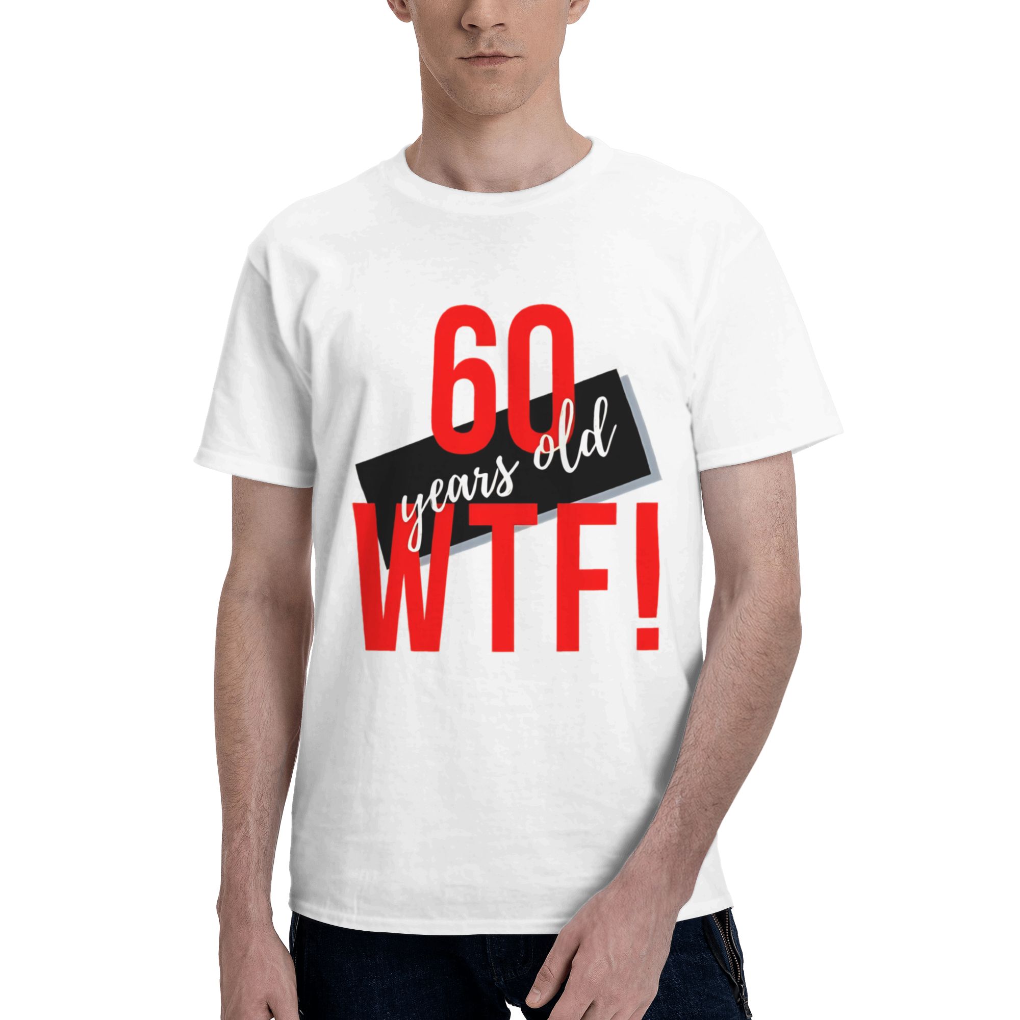 60 Years Old WTF Men's T Shirt - Men'S Fashion For 60 Year Old บทวิจารณ์และราคา