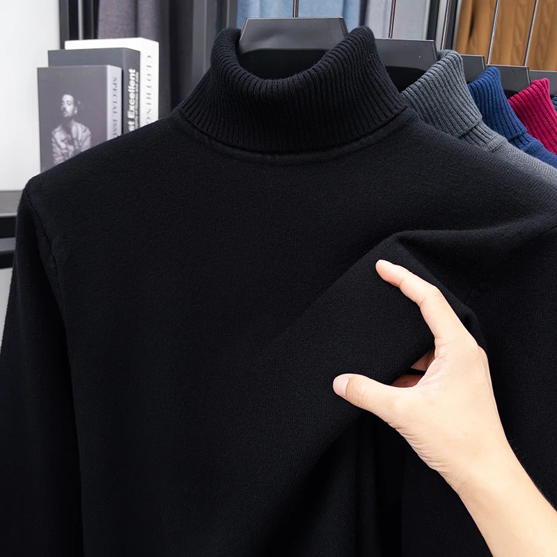Autumn Mens High Quality Knitt - Turtleneck Sweater Men บทวิจารณ์และราคา