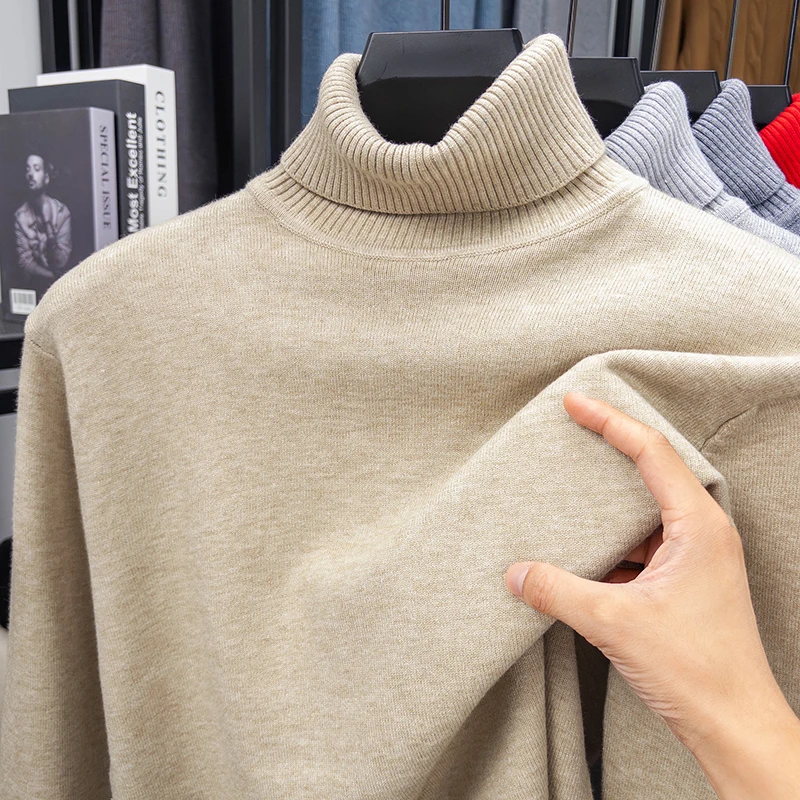 Autumn Mens High Quality Knitt - Turtleneck Sweater Men บทวิจารณ์และราคา