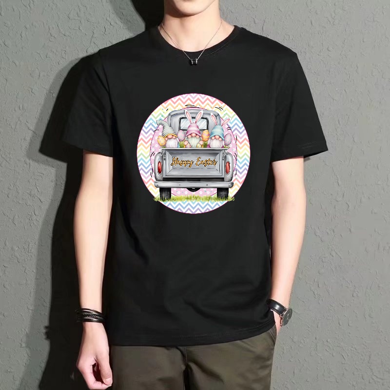 Men's Black Round-Neck Short-S - Men'S Fashion Easter บทวิจารณ์และราคา